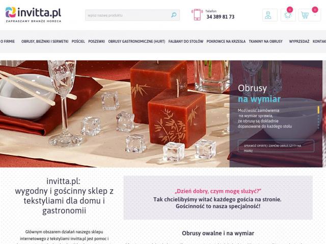 Invitta - Tekstylia dla restauracji